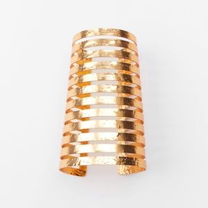 Zara limited edition metallic wide bracelet in golden